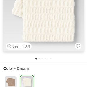 50"×60" Ruched Faux Rabbit Fur Throw
Blanket Cream